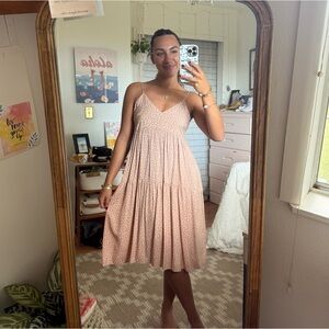 Scrappy Blush Pink Polka Dot Midi Dress - NWT